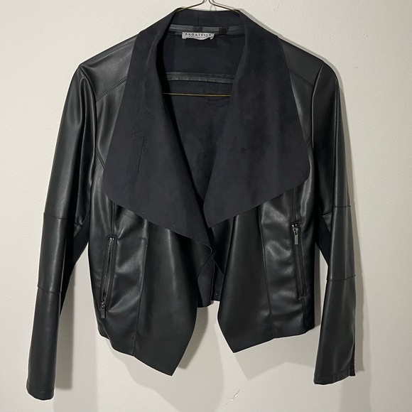 Bagatelle Mixed Media Vegan Leather Jacket black - Picture 1 of 2